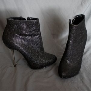 Black Sparkly Heel Boots 2B Bebe
